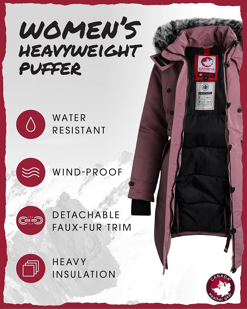 Amazon.com: CANADA WEATHER GEAR Women's Long Winter Coat
